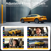Caméra de véhicule 4K à couverture complète 4 canaux, best-seller Amazon 360 °   Caméra embarquée 4 voies avec vue panoramique 4K+1080Px3, WiFi6 et GPS