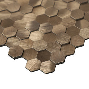 กระเบื้องโมเสคสำหรับห้องครัวแบบลอกและติดทำจากอลูมิเนียมทรงหกเหลี่ยมขนาดเล็กมี3D - Product Image 3