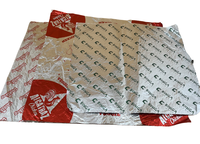 Feuilles de papier sulfurisé alvéolé personnalisées 30x28cm de qualité alimentaire pour hamburgers, sandwichs et restauration rapide