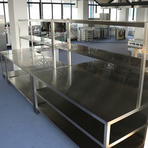 HELAXEN Paslanmaz Çelik Tezgah Ayarlanabilir Yükseklikli Ayaklar Fırçalanmış Mat Kaplama 300kg/m Yük Kapasitesi-Ticari Ağır Hizmet Tipi Mutfak - Product Image 5