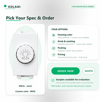 Module d'interrupteur rotatif à variateur de lumière Kolani, 220V 50Hz Max 200W 23x36mm, contrôle de luminosité progressif avec boîtier PC ignifuge