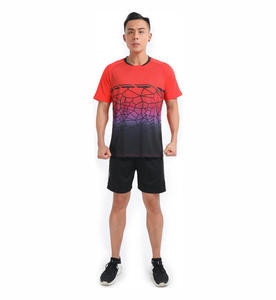 Maillot de badminton personnalisé à motif mosaïque craquelé, dégradé, anti-transpiration, doux pour la peau, séchage rapide, tenue d'entraînement d'équipe, faible MOQ accepté - Product Image 6