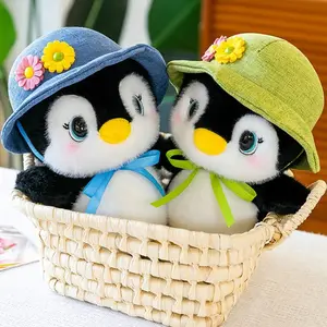 8 Inch Schattige Hoed Pinguïn Knuffel Kleine Pinguïnpop Kinderen Verjaardagscadeau Vangen Machine Pop Groothandel