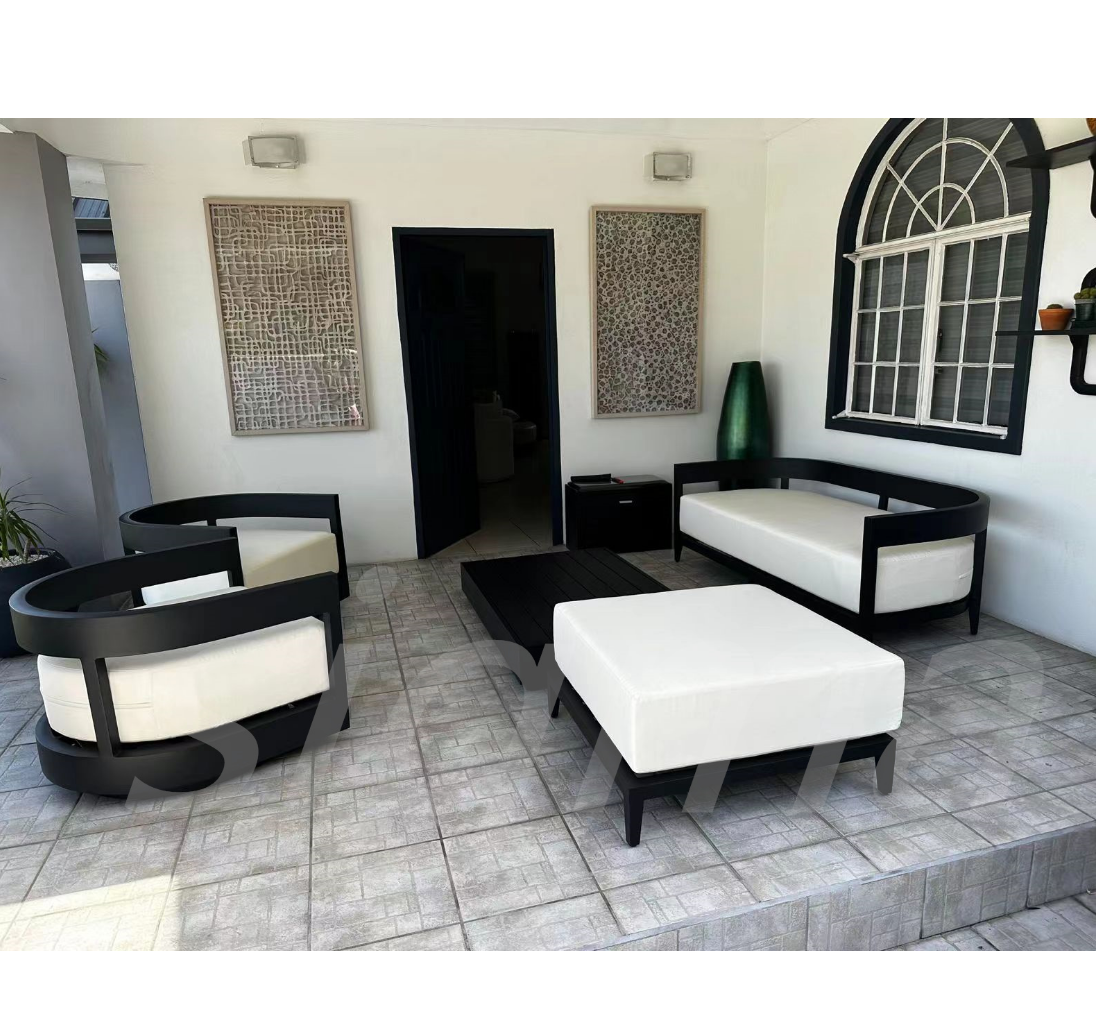 New Design Patio Outdoor Furniture All Weather Aluminum Outdoor Garden Fabric Sofa