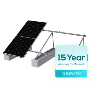 SunRack Tripod ubin datar, sistem Rak miring atap logam surya