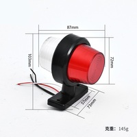 Feu de position latéral LED rouge et blanc 12/24V pour camion, remorque, châssis de poids lourd