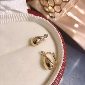 ROXI Boucles d'oreilles en argent sterling 925, design goutte d'eau, zircon incrusté, boucles d'oreilles simples et personnalisées S925 - Product Image 6