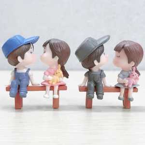 Wx Couple Figurines Resin Miniature <b>Stools</b> Valentine'S Day Decorations Compact Size For Home Decoration - Product Image 2