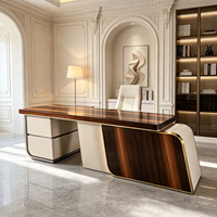 Ensemble de meubles de bureau en forme de L moderne, design de table de direction, bureau de PDG de haute technologie, mobilier de bureau pour la décoration