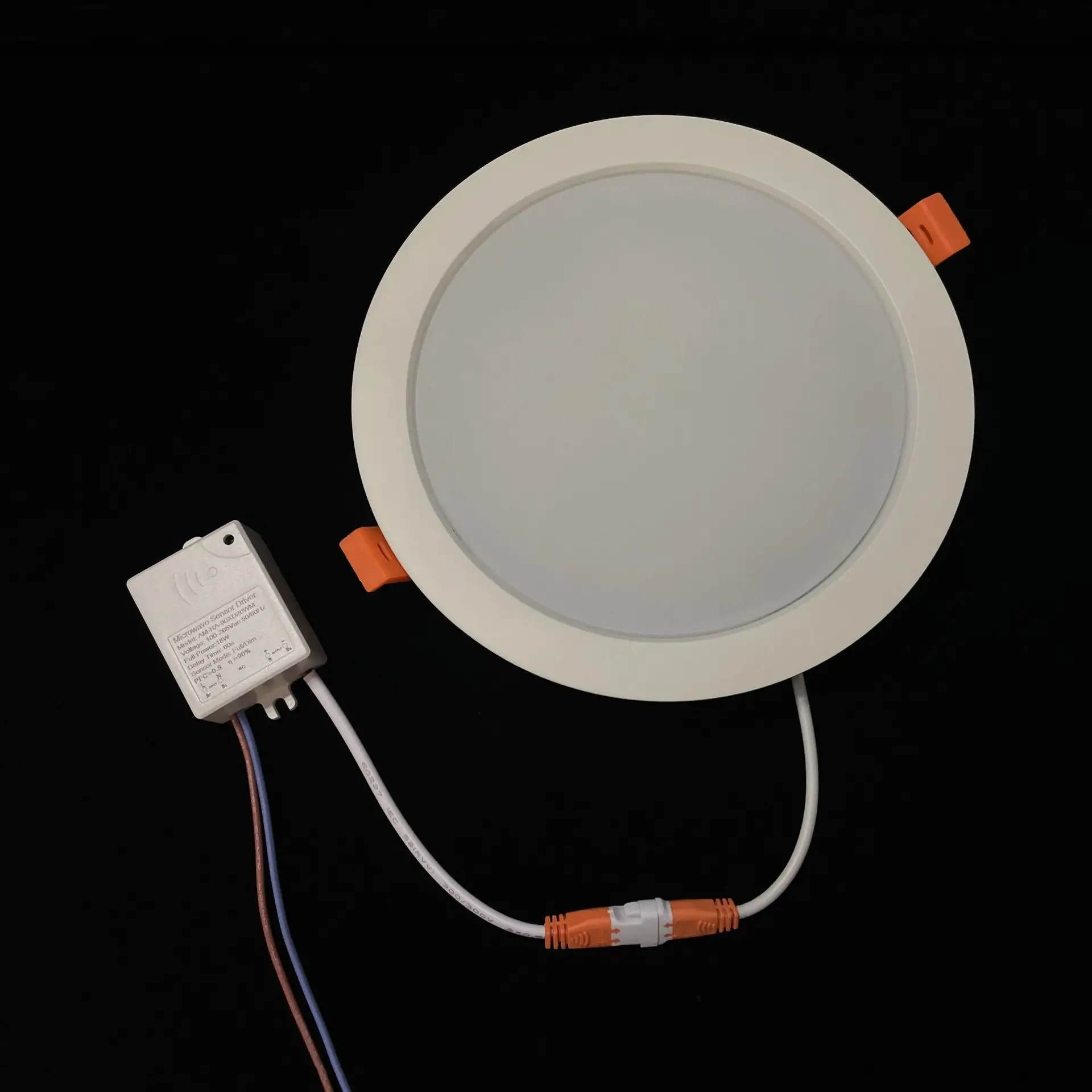 Factory Recessed Round 6" 8" LED Downlight with Microwave motion sensor for Building Lobby