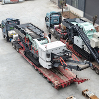 Station de concassage mobile sur chenilles autopropulsée pour le concassage primaire grossier des roches dures et le traitement des minerais en carrière