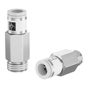 Válvula de Retención Neumática Accionada por Solenoide AKH04A-M5, Conector de Válvula de Retención de Aire 06B-01S para Medios de Aceite, Agua y Gas, Opción de Accionamiento Manual - Product Image 1