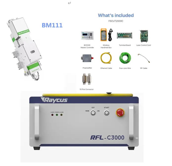 Fonte laser de fibra de raycus de alta potência, gerador de fonte 3000w, fonte de fibra laser para máquina de corte de metal, acessórios