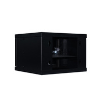 Kabinet Jaringan Dinding 10 Inci Rak Server Mini 4U 6U 8U 9U 12U SPCC Baja Canai Dingin Pintu Kaca Tempered