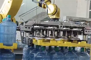 Sistema automático de paletización robótica de barriles de agua y aceite con placa base/valla/dispensador de palés/tablero que coloca papel de comida Metal - Product Image 3