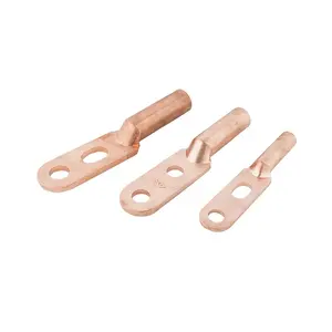 YOJIU with Two Holes Terminals Tubular Cable Lugs Small Size Cable Manufactured DTD Series Copper Lug Termin Lug Price 31 Years