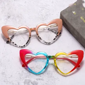 Monture de lunettes en forme de cœur, Vintage, verres clairs, lunettes optiques pour femmes, blocage, montures optiques DHL, 7016