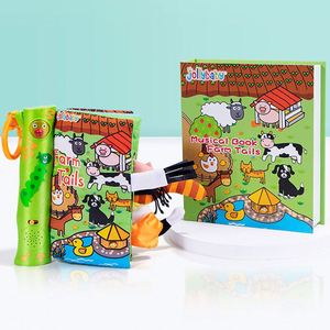 JOLLYBABY Tails, Juguetes Educativos para Bebés, <span class=keywords><strong>Libro</strong></span> <span class=keywords><strong>de</strong></span> Tela Suave con Música, <span class=keywords><strong>Libro</strong></span> <span class=keywords><strong>Musical</strong></span> con Logotipo Personalizado, Animales <span class=keywords><strong>de</strong></span> Granja - Product Image 2