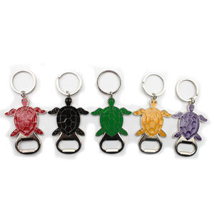 기념품 금속 동물 바다 해변 거북이 병따개 열쇠 고리 - Product Image 1