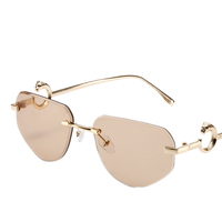Lunettes de soleil tendance européennes et américaines, nouveau modèle à bords coupés, verres circulaires évidés, vente en gros transfrontalière, anti-UV unisexe UV400