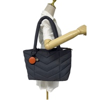 Tas Tote Puffer Berlapis Gelombang Mewah untuk Wanita, Kapasitas Besar, Tahan Air, Bahan Nilon, Tas Selempang, Grosir, Produsen Kustom