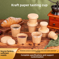 Gobelets de dégustation jetables en papier kraft personnalisables avec logo, 2oz, 3oz, 4oz, haute qualité, écologiques, biodégradables, recyclables pour whisky et café