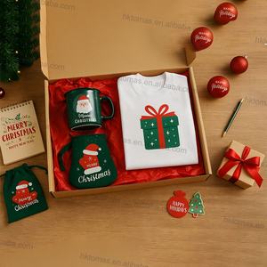 Juego de Tazas Navideñas en Oferta, Tazas de Café de Cerámica con Logotipo Personalizado y Caja de Regalo para Promociones Corporativas y Regalos Navideños - Product Image 1