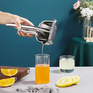 Outil de cuisine ménager polyvalent et créatif Presse-agrumes manuel à grande pince à citron en acier et métal