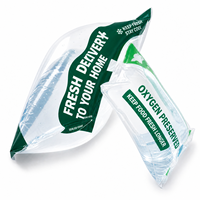Sac d'emballage de livraison antichoc transparent en plastique gonflable à oxygène pour poissons vivants avec coussin d'air à bulles