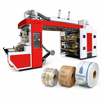 Machine d'impression flexographique automatique haute vitesse 6 couleurs pour film BOPP en rouleau, idéale pour les sacs en PP tissé, les sacs en plastique et les sacs en papier – Nouveauté