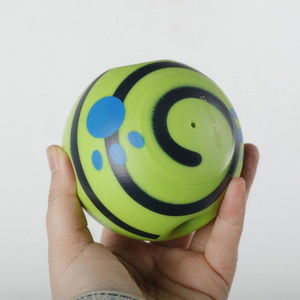 Durable Wobble Sound Dog Toy Interactive Waggle Giggle Rolling Ball 8.8cm 11cm 14cm Tailles Nettoyage des dents Parfait Fournitures pour animaux de compagnie - Product Image 3