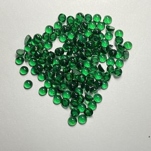 Creato spinello fondo piatto rotondo Cabochon 4mm 8mm 9mm 10mm pietra preziosa spinello verde blu - Product Image 2