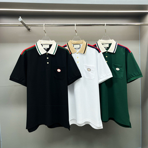 Polo d'été classique à rayures vintage Gu <span class=keywords><strong>cci</strong></span> pour homme, personnalisé avec logo, décontracté, respirant, à manches courtes, vêtements de sport - Product Image 1