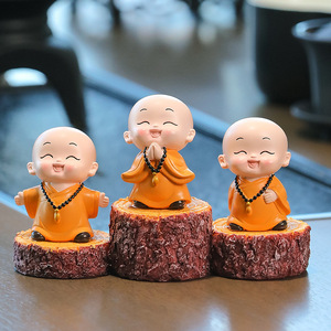 Juego de Figuras de Monjes Pequeños Ruijie, Adorno de Resina para Escritorio de Oficina en Casa, Decoración Feng Shui, Decoración para Sala de Estar - Product Image 1