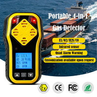 Détecteur de gaz marin portable 4-en-1 CAATM BT-CAHG300-4 (CO, H2S, O2, CO2) rechargeable avec enregistrement des données et fonction de réparation automatique