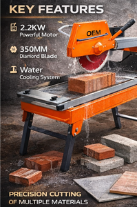 Coupe-carreaux électrique 2000W, scie électrique 350mm pour la coupe de pierre et de brique, machine à couper la pierre - Product Image 2