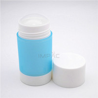 Tube de baume corporel rond vide PP 50g, conteneur de 75ml avec mécanisme rotatif, emballage personnalisé couleur, tube déodorant