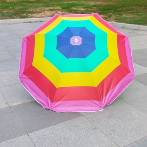 <span class=keywords><strong>Parasol</strong></span> de plage rayé UPF50+ Protection UV <span class=keywords><strong>Parasol</strong></span> portable pour l'extérieur - Product Image 4