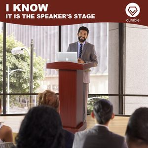 Podium de Base lourde <span class=keywords><strong>en</strong></span> <span class=keywords><strong>bois</strong></span> pour conférence support de discours de mariage support de podium pour pupitre présentation église salle de classe chaire - Product Image 6
