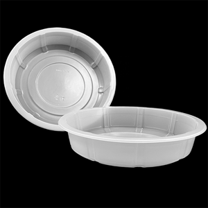 Contenitore Rotondo in Plastica per Alimenti da 70 oz, Adatto al Microonde, per <span class=keywords><strong>Hamburger</strong></span> e Sushi - Product Image 1