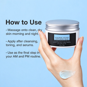 Crema Facial con Ácido Hialurónico Compuesto, Escualano y Extracto de Probióticos para Equilibrar el Microambiente de la Piel, para Uso Estacional - Product Image 6