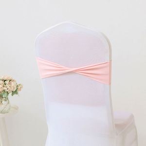 Spandex Sashes Bows Elastic Stretch Dining Chair Bands Ties for Wedding Baby Shower Birthday Party Banquet Event <b>Gift</b> - Product Image 4