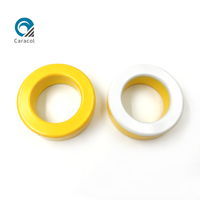 Noyau toroïdal en poudre de fer KT300-26D, marqué jaune-blanc, profil haut