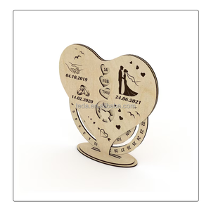 <span class=keywords><strong>Calendrier</strong></span> perpétuel <span class=keywords><strong>en</strong></span> <span class=keywords><strong>bois</strong></span> découpé au laser personnalisé <span class=keywords><strong>Calendrier</strong></span> <span class=keywords><strong>permanent</strong></span> pour la décoration de la Saint-Valentin - Product Image 4