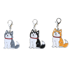 Pendentif en métal pour animaux de compagnie Husky, chien, dalmatien, homard, porte-clés, design décoratif - Product Image 1