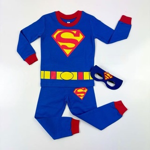 Pyjama Spider-Man pour enfants, haut à manches longues, pantalon, masque pour les yeux, costume, vêtements de cosplay pour Halloween, vente en gros AL104-W - Product Image 5