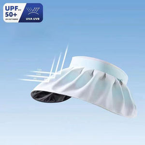 FF1481 2 en 1 voyage Golf Tennis course visière UPF50 + bandeaux enroulables chapeau de <span class=keywords><strong>soleil</strong></span> large bord <span class=keywords><strong>pare</strong></span>-<span class=keywords><strong>soleil</strong></span> chapeau pour femme - Product Image 2