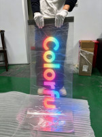 Écran LED transparent enroulable super fin haute luminosité pour publicité sur verre adhésif