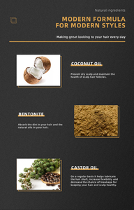 Matte Look Adds Texture <strong>Men</strong> <strong>S</strong> <strong>Hair</strong> Pomade Clay <strong>Wax</strong> Strong Hold for All Day Support - Product Image 3