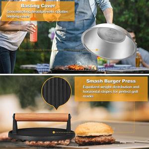 Juego de 29 Piezas de Utensilios para Barbacoa de Superficie Plana, Prensa para Hamburguesas, Accesorios para Plancha, Espátula, Juego de Herramientas para Parrilla, <span class=keywords><strong>Precio</strong></span> Razonable de Fabricante - Product Image 6